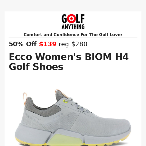 50% Off Ecco Women H4 Golf Shoe