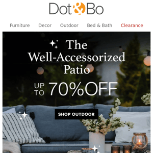 Patio accessorizing, now on sale