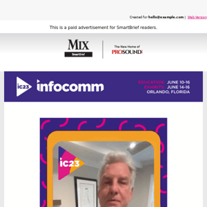 InfoComm Registration is Open!