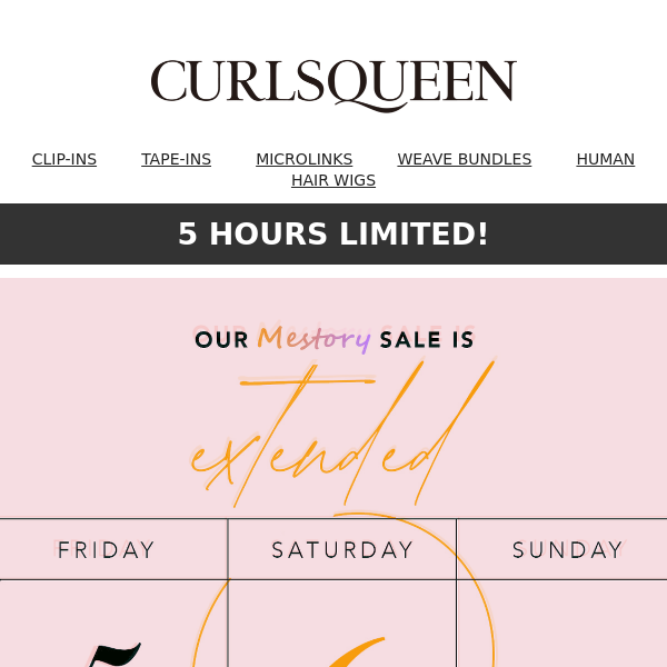 5 Hours Mystery Sale! 5 HOURS LIMITED?!