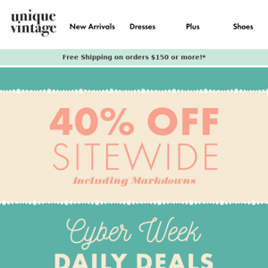 This week only! 40% OFF sitewide