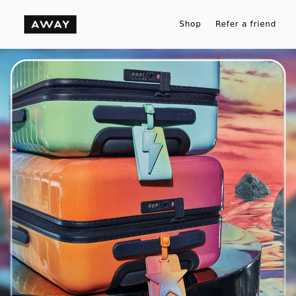 away luggage monogram