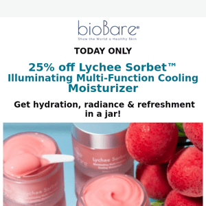 TODAY ONLY! Get 25% off Lychee Sorbet Cooling Moisturizer