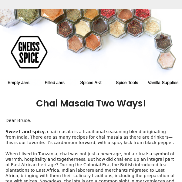 New!! Chai Masala Two Ways