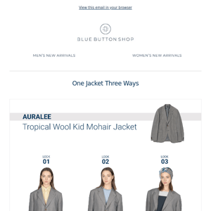 AURALEE | One Jacket Three Ways