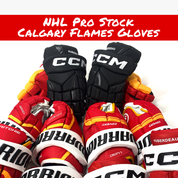 NHL Pro Stock Calgary Flames Gloves Added🔥