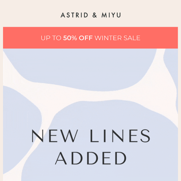 New Lines Added to our Winter Sale