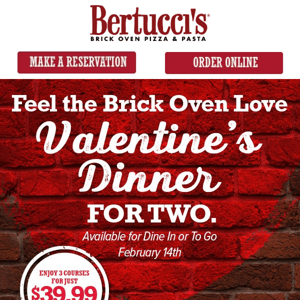 Treat Your ❤️ To A Dinner For Two - Only $39.99!