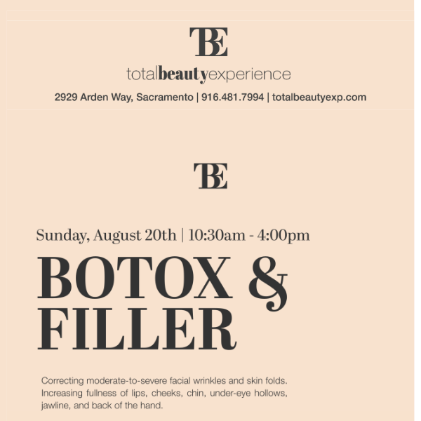 Botox & Filler are back! Spots are filling fast at Total Beauty Experience
