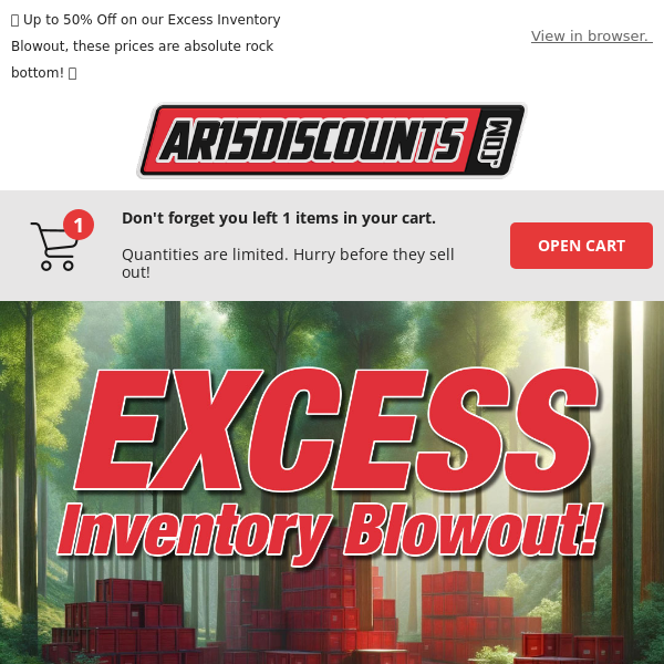  📦 Up to 50% Off on our Excess Inventory Blowout, these prices are absolute rock bottom! 🪨