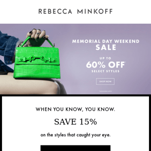 15% off: don't miss out on a good thing