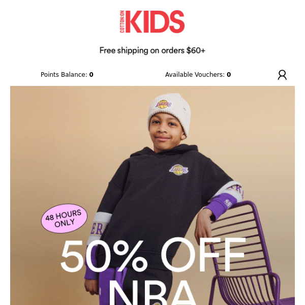 48HRS ONLY: 50% OFF NBA