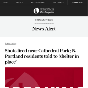 Shots fired near Cathedral Park; N. Portland residents told to ‘shelter in place’