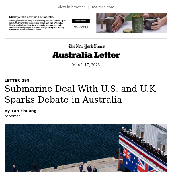 Australia Letter: AUKUS plan sparks debate in Australia