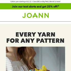 25% off ENTIRE STOCK yarn! 🧶