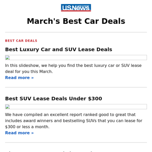 Best Luxury Car and SUV Lease Deals