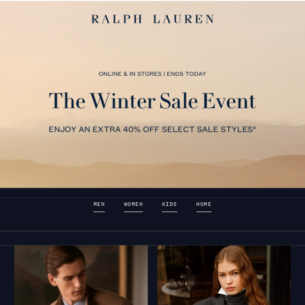Our Winter Sale Event Ends Today - Ralph Lauren