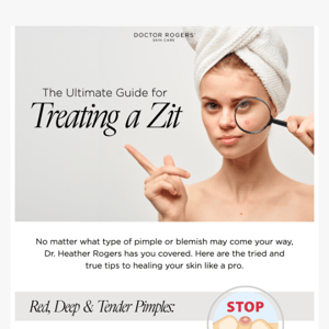 How to Treat a Zit