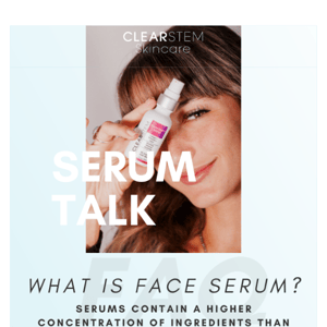 serum talk for your face 🤓