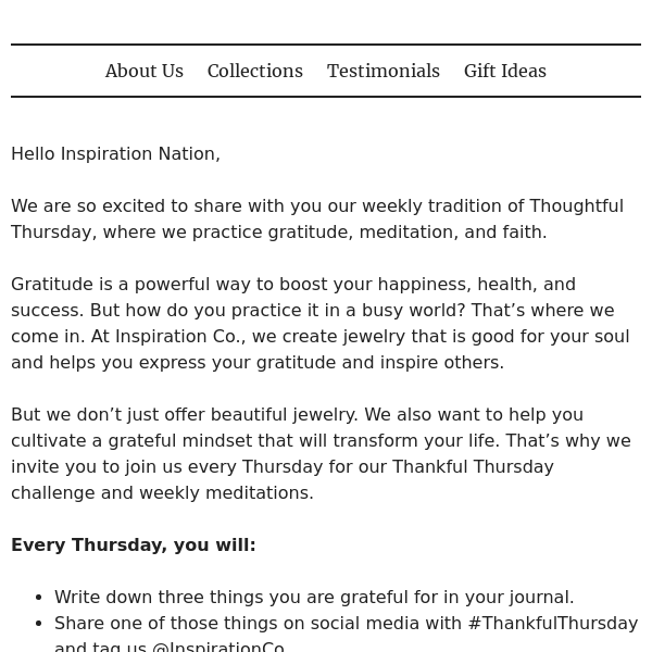 Join us for Thoughtful Thursday and get inspired! ✨