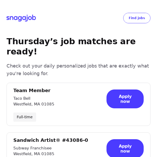 Personalized job matches for March 7, 2024