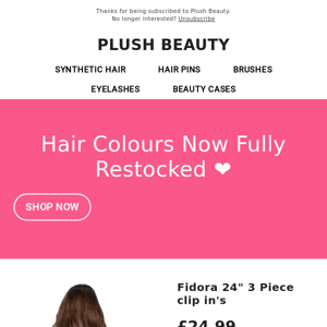 Hair Restock alert