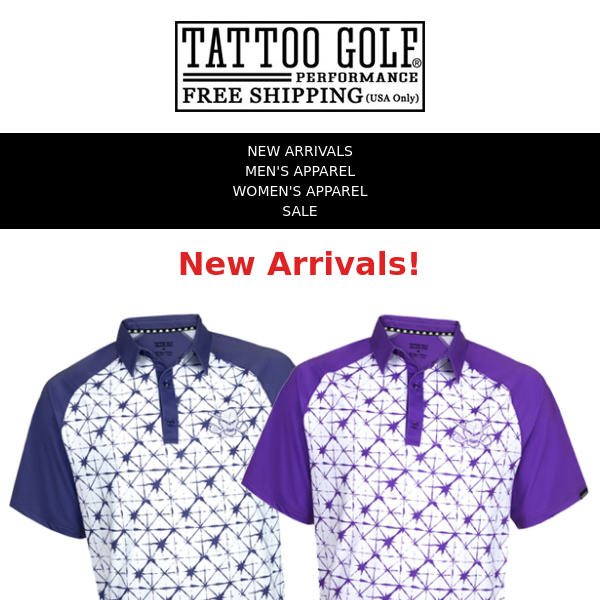 New Hazard Cool-Stretch Golf Shirts