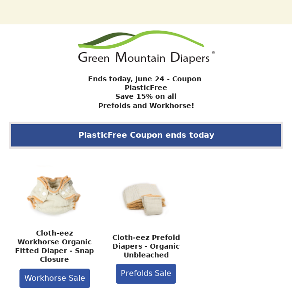 Green Mountain Diapers - Latest Emails, Sales & Deals