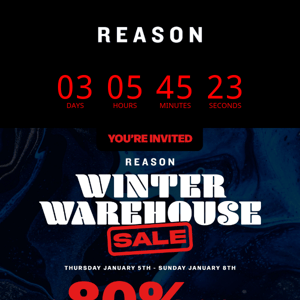 Winter Warehouse Clear-Out Sale 📦 4 Day Event 🚨