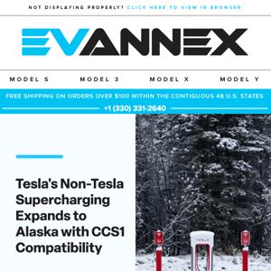 EVX Story of the Week - Tesla's Non-Tesla Supercharging Expands to Alaska with CCS1 Compatibility!