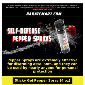 A simple spray of this can keep a situation from getting too spicy.