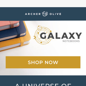✨ 🔭 New Galaxy Journals: Out of this World Notebooks