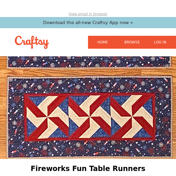 Fireworks Fun Table Runners