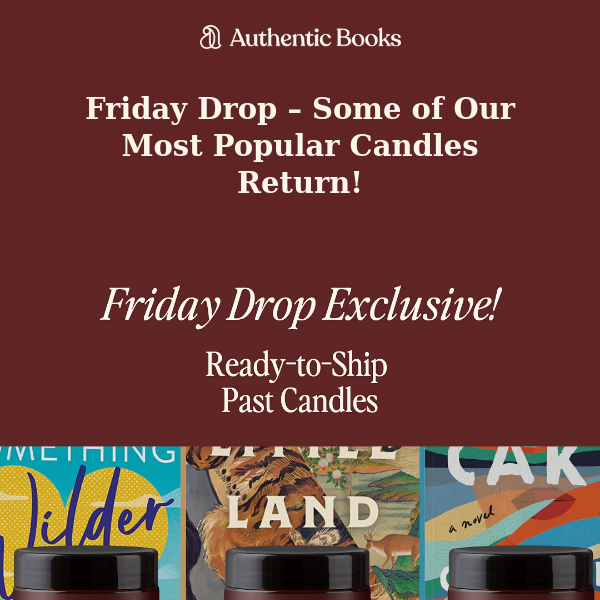 Friday Drop – NEW! Titles + Past Candles are BACK