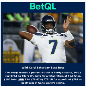 Best Bets for Sat Wild Card NFL Games