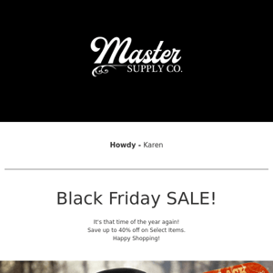 Master Supply Co   -   Limited Stock - Save up to 40% off.