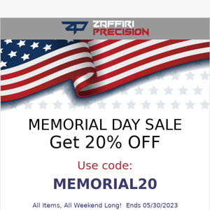 Memorial Day Sale!  Storewide discount, New Items