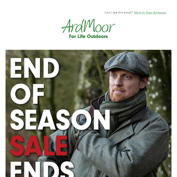 Up to 50% OFF: End Of Season Sale ENDS TOMORROW