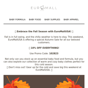 😍 Euromallusa 10% off weekend sale starts today! (Promocode: 102823)