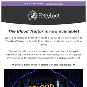 THE BLOOD TRAITOR Exclusive Edition is now available! 💜