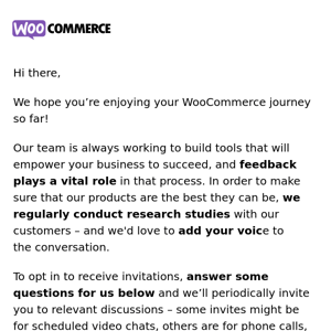 Help us shape the future of WooCommerce