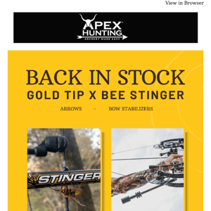 Gold Tip X Bee Stinger back in stock!