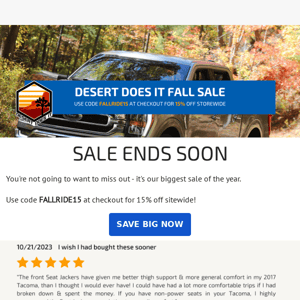 ⏰ Fall Sale Ends Soon! ⏰