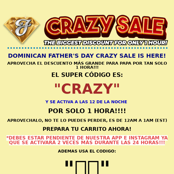 Javier The Jeweler NYC, CRAZY SALE IS HERE! PREPARATE Y COMPRA EL REGALO DE PAPÁ! 🇩🇴