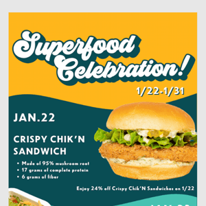 Today kicks off a superfood celebration!