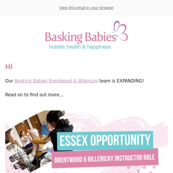 Basking Babies instructor opportunity 💜