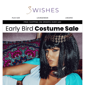 Early Bird Costume Sale: Save up to 80%🕷🕸🎃