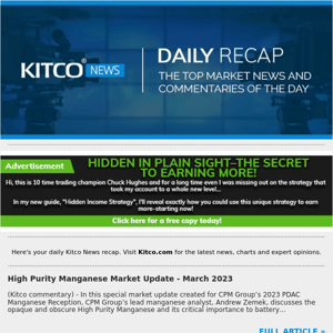 Kitco News: Daily Recap