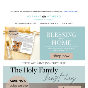 Save 15% Today on the Holy Family Collection