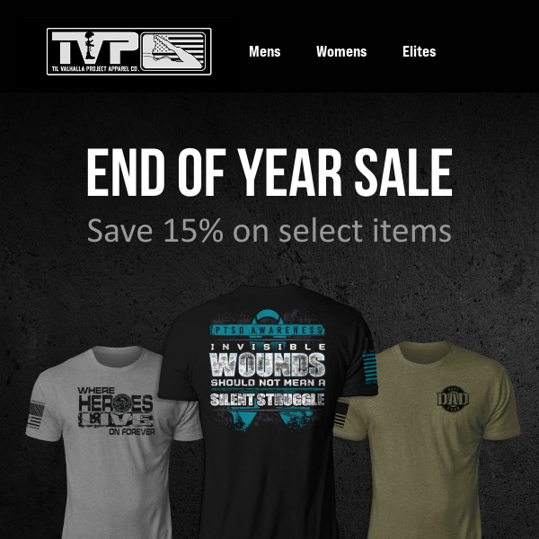 End of year sale - get 15% OFF select items